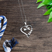 Load image into Gallery viewer, Bone Heart Paw Necklace