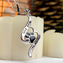 Load image into Gallery viewer, Love You Forever Paw Necklace
